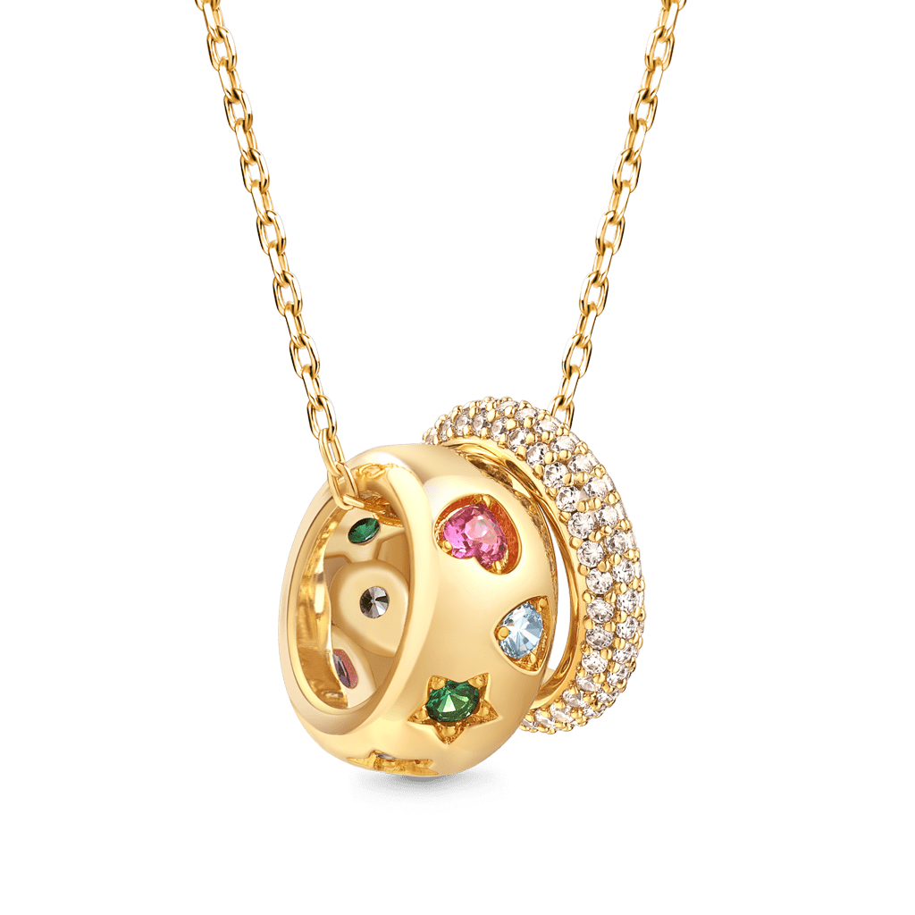 Fancy Color Mixed Vintage Necklace image number 0