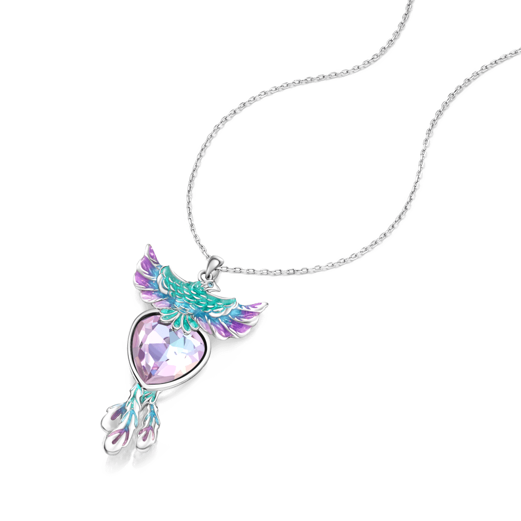 Phoenix Embrace Heart Necklace image number 1