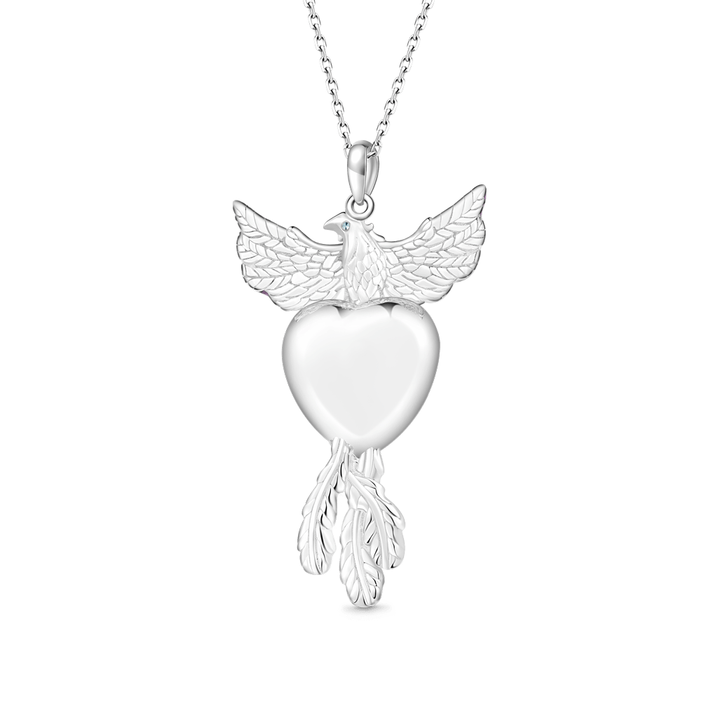 Phoenix Embrace Heart Necklace image number 3