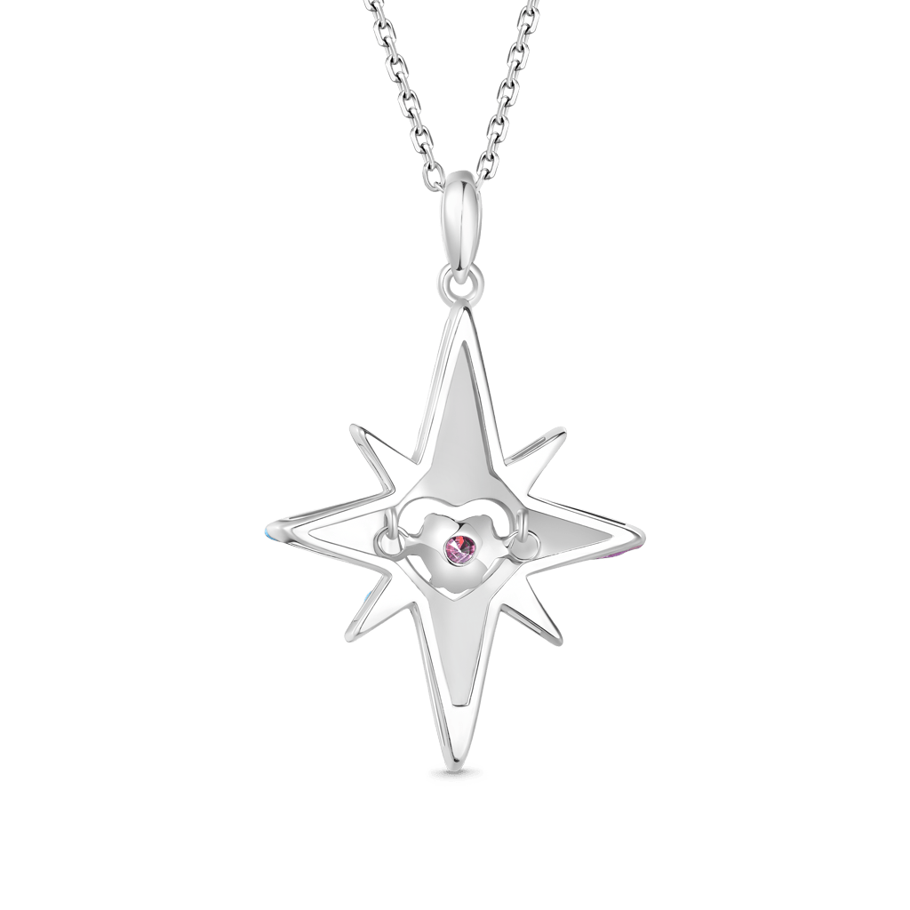 Heart Eight-Pointed Star Necklace image number 3
