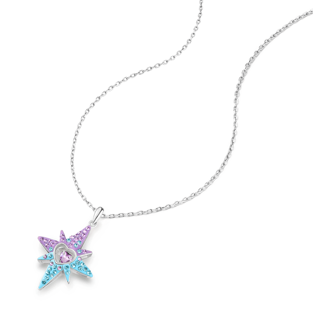 Heart Eight-Pointed Star Necklace image number 1