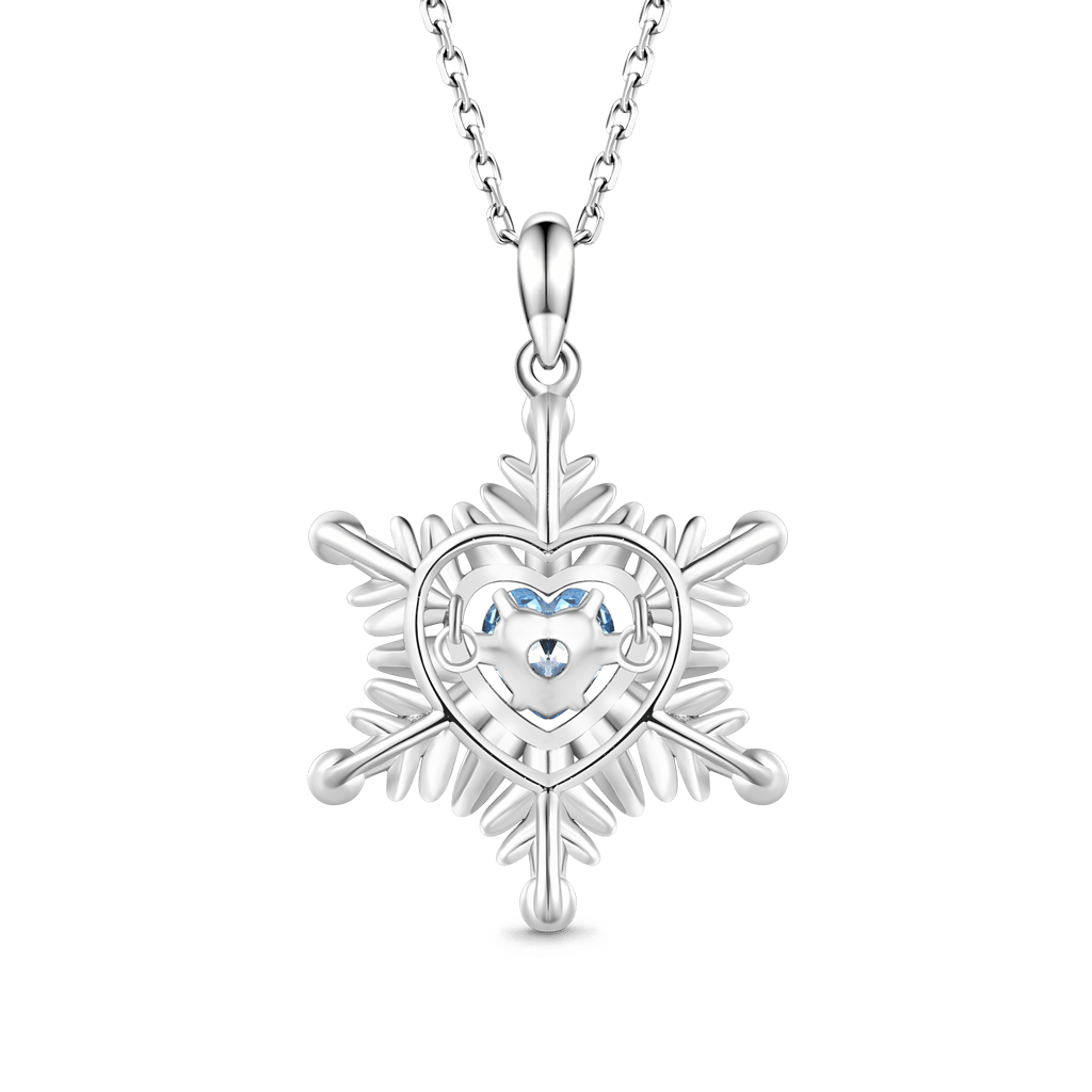 Blue Snowflake Necklace image number 3