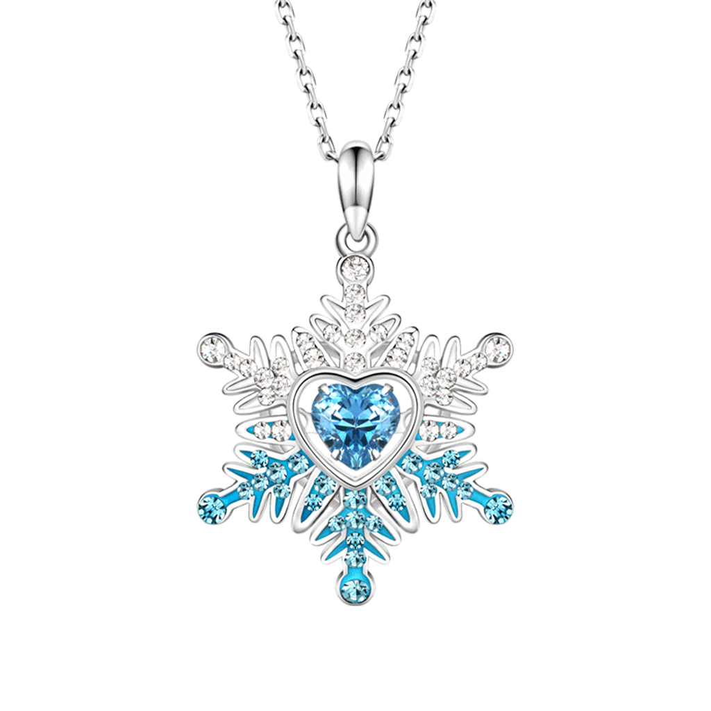 Blue Snowflake Necklace image number 0