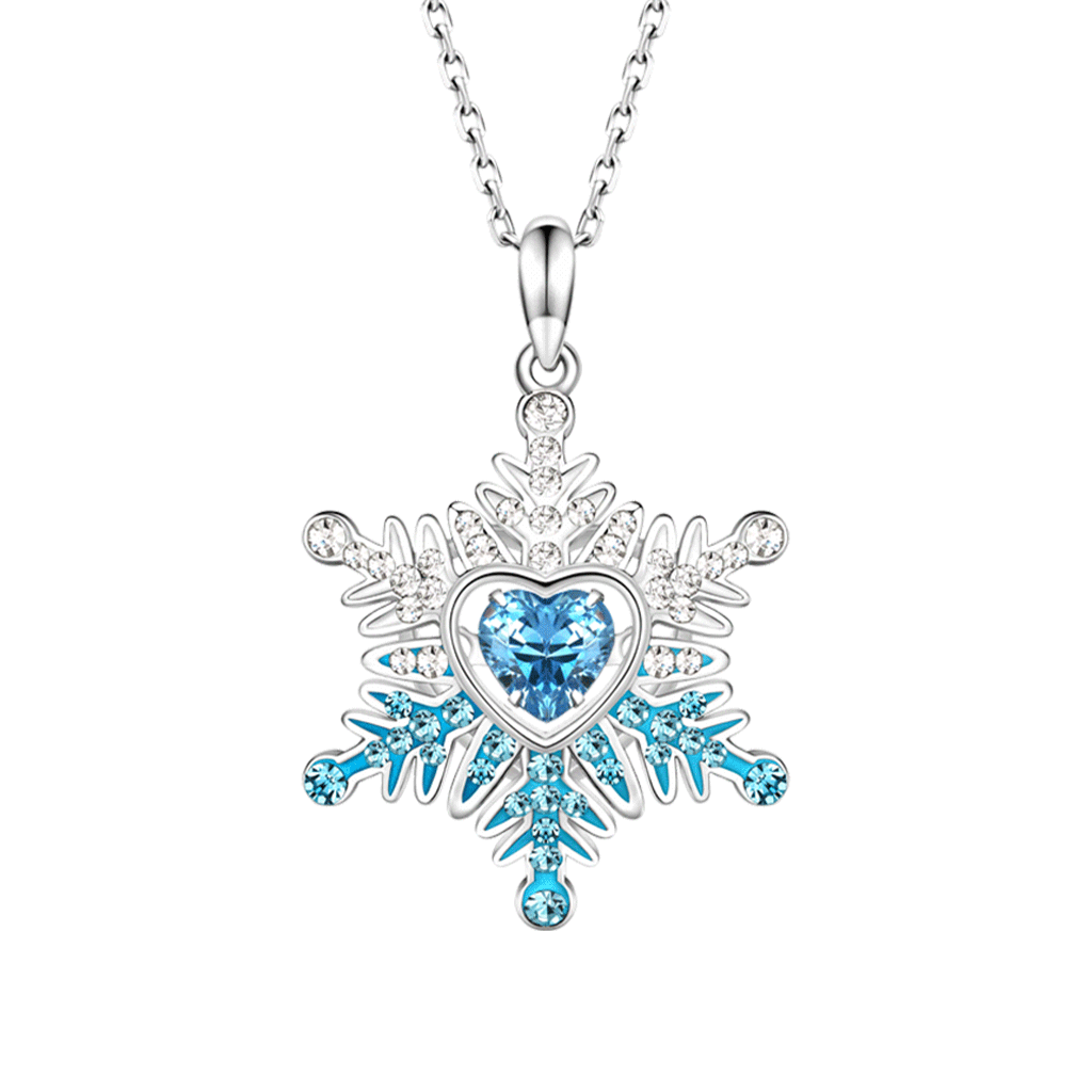 Blue Snowflake Necklace image number 0
