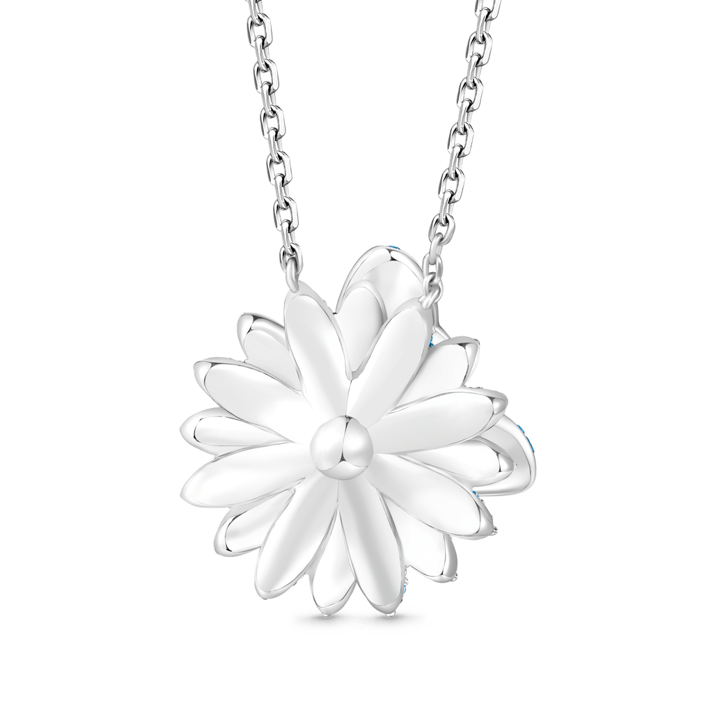 Butterfly Daisy Pendant Necklace image number 2