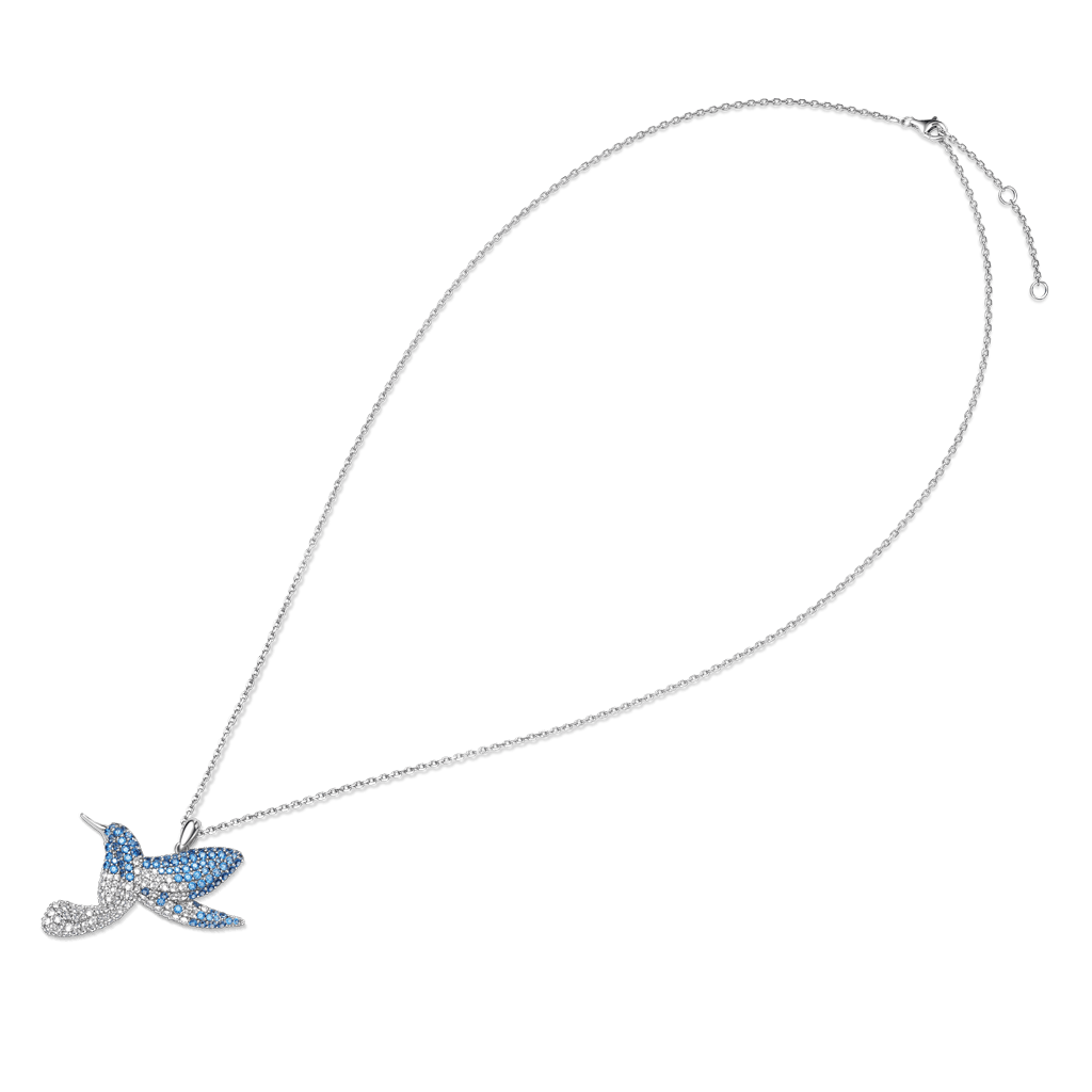 Hummingbird Pavé Pendant Necklace image number 2