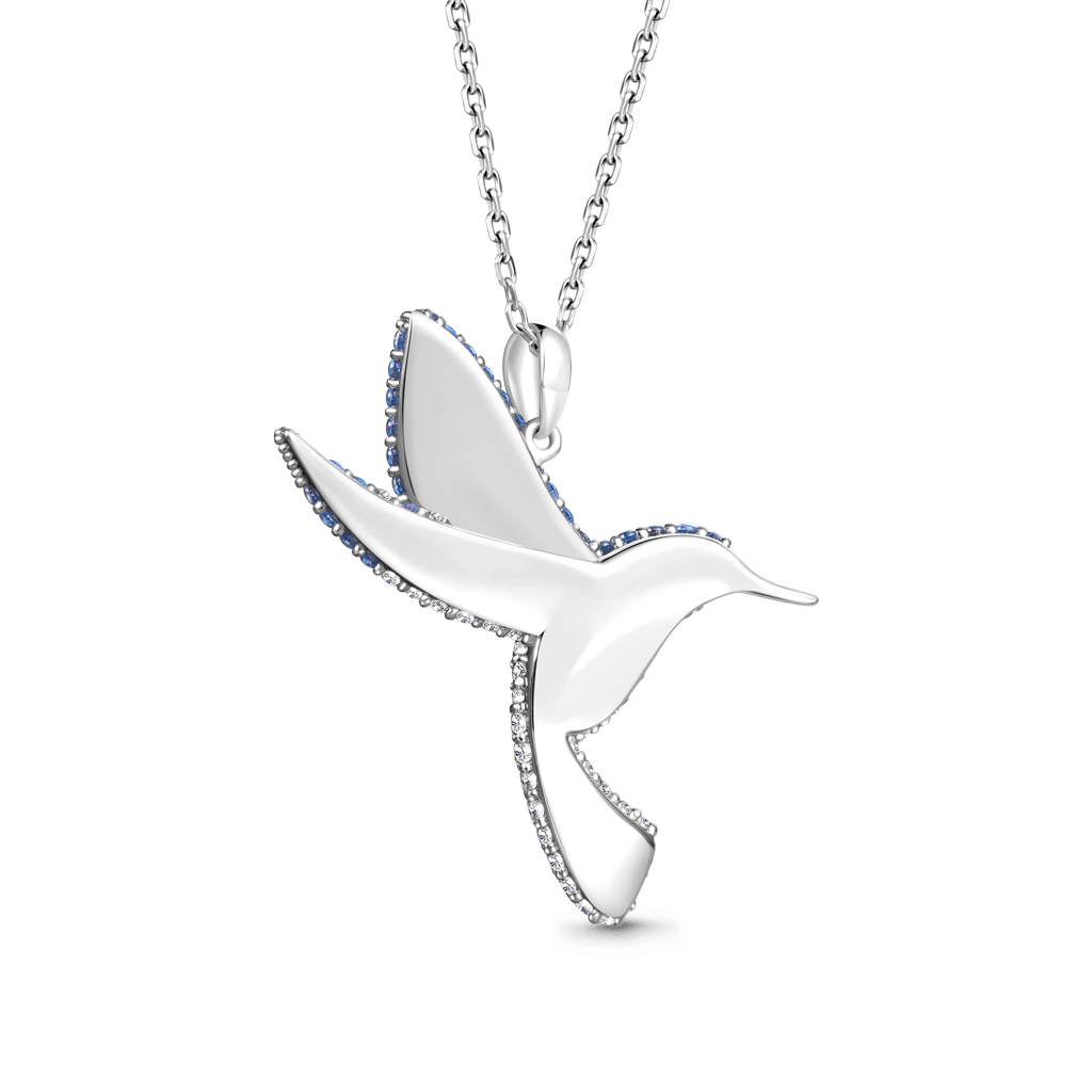 Hummingbird Pavé Pendant Necklace image number 3