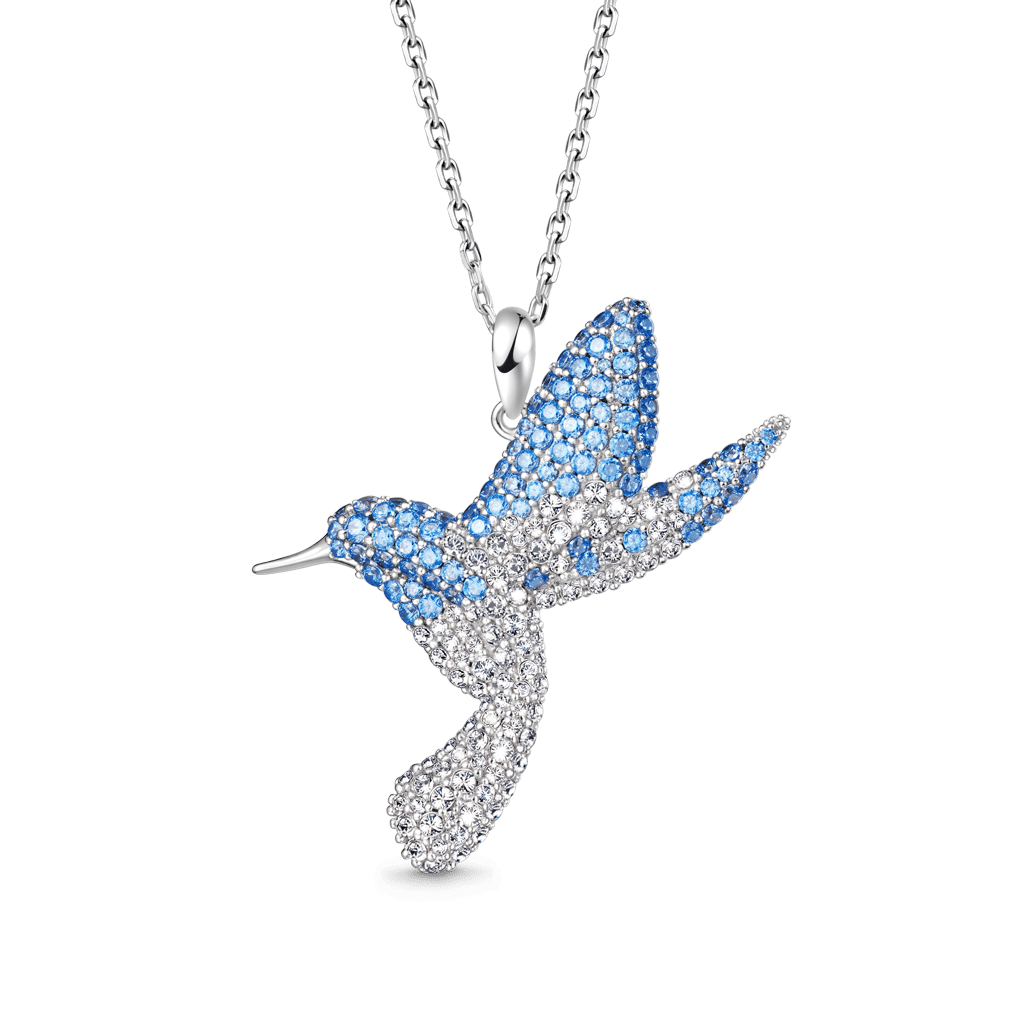 Hummingbird Pavé Pendant Necklace image number 0