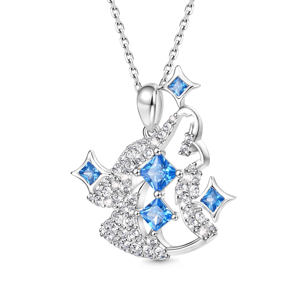 Howling Wolf Pave Pendant Necklace image number 0