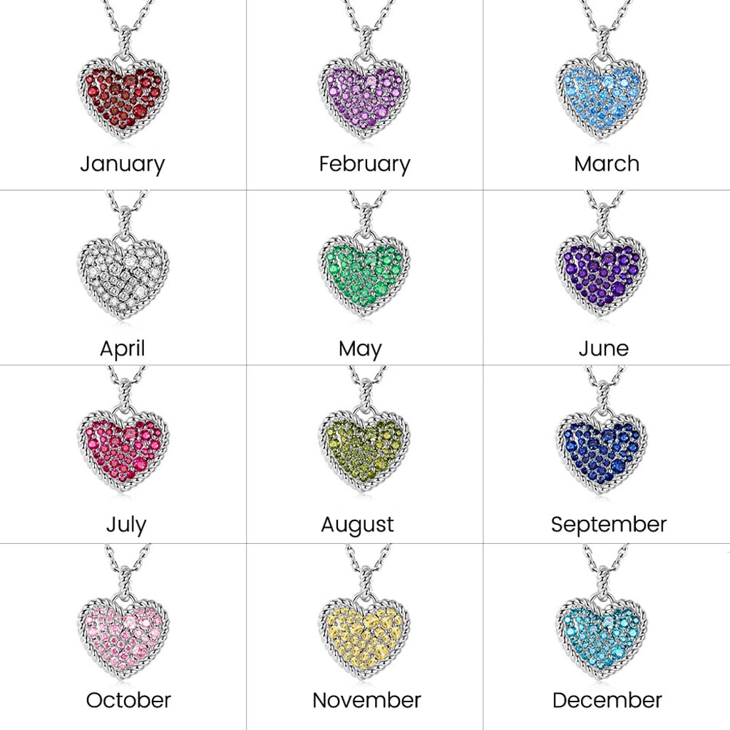 Love Heart Twisted Rope Necklace image number 2