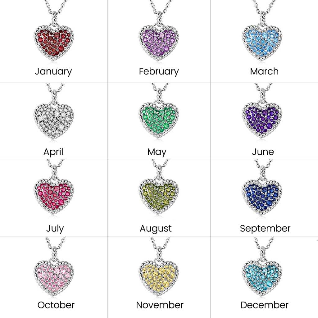 Love Heart Twisted Rope Necklace image number 2