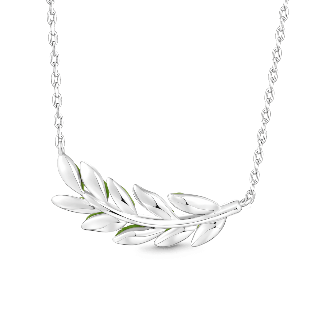 Olive Leaf Necklace image number 1