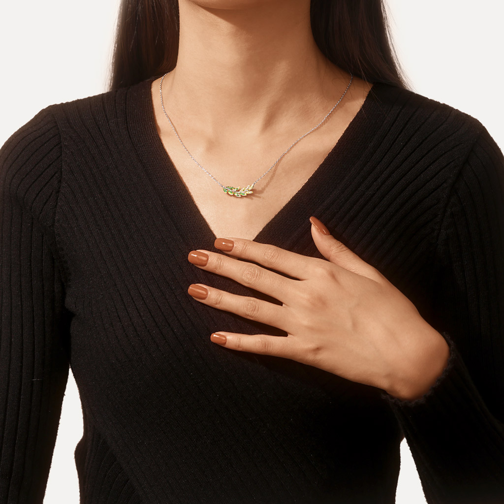 Olive Leaf Necklace image number 5