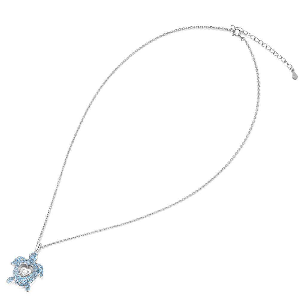 Turtle Dancing Heart Necklace image number 2