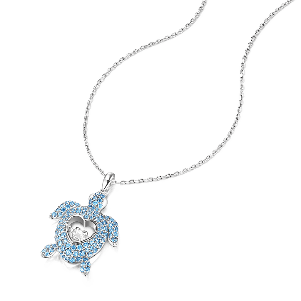 Turtle Dancing Heart Necklace image number 3