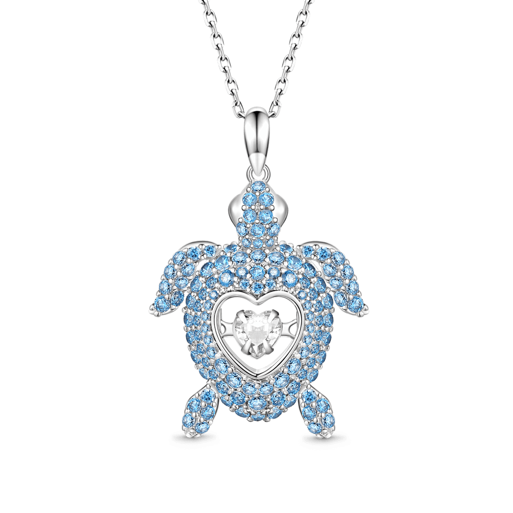 Turtle Dancing Heart Necklace image number 1