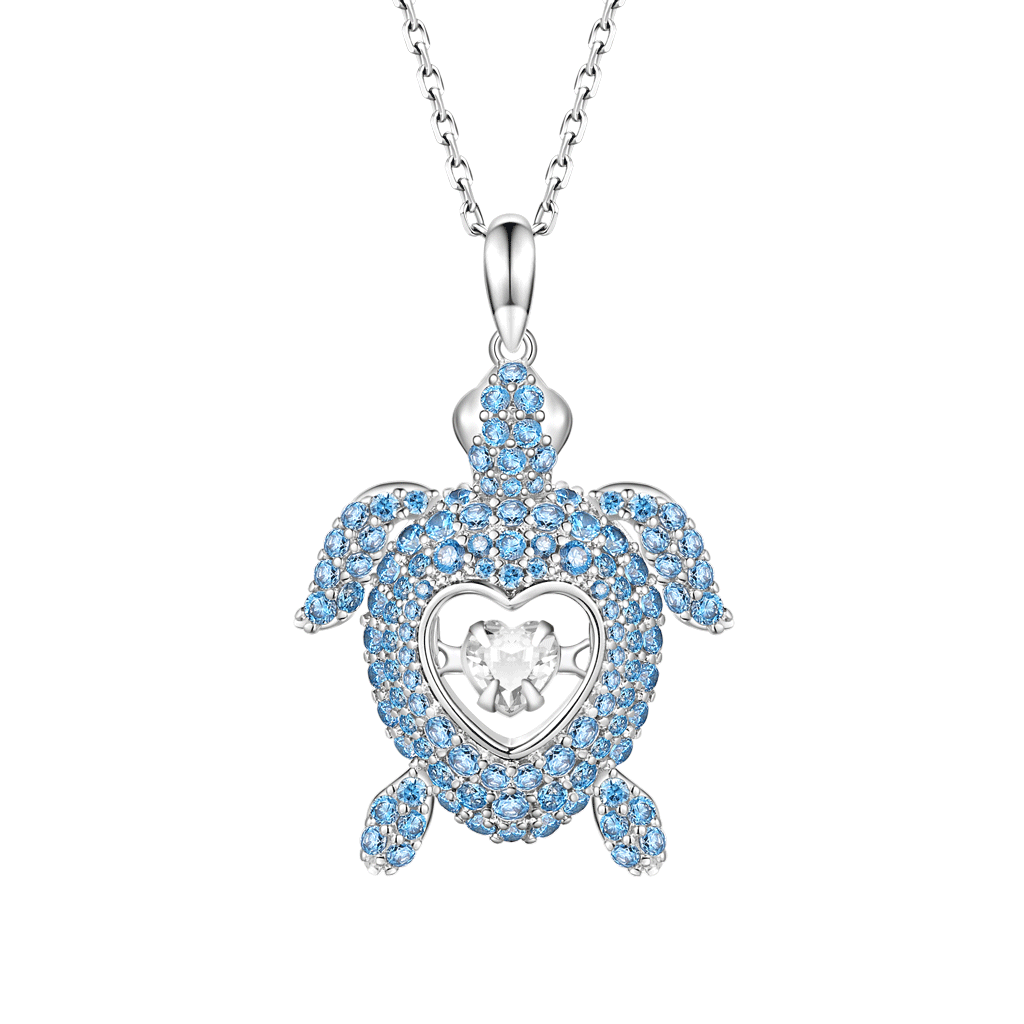 Turtle Dancing Heart Necklace image number 0