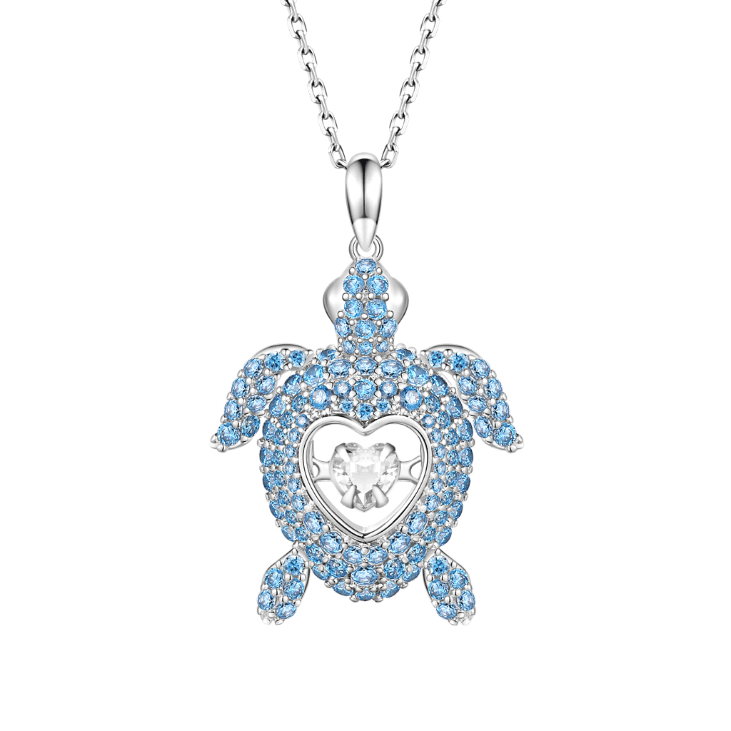 Turtle Dancing Heart Necklace image number 0