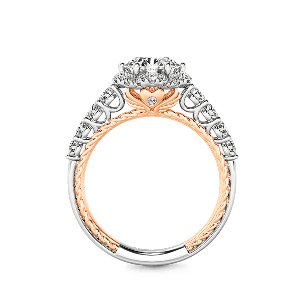 Round Cut Cluster Engagement Ring image number 1