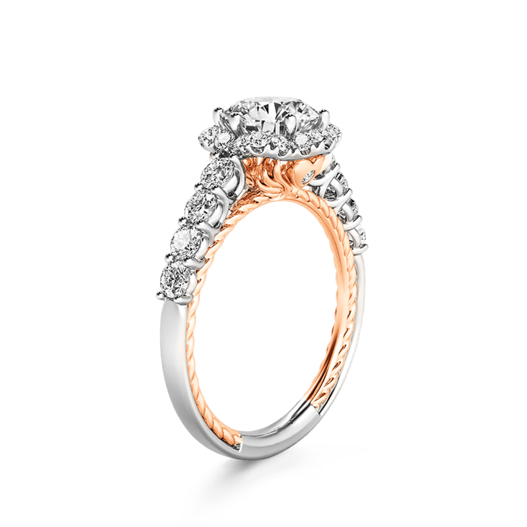 Round Cut Cluster Engagement Ring image number 2