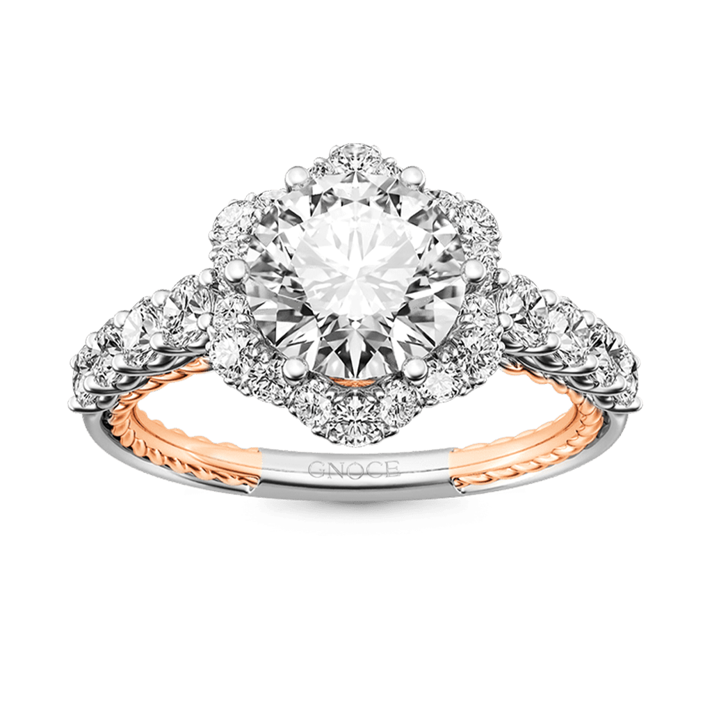 Round Cut Cluster Engagement Ring image number 0