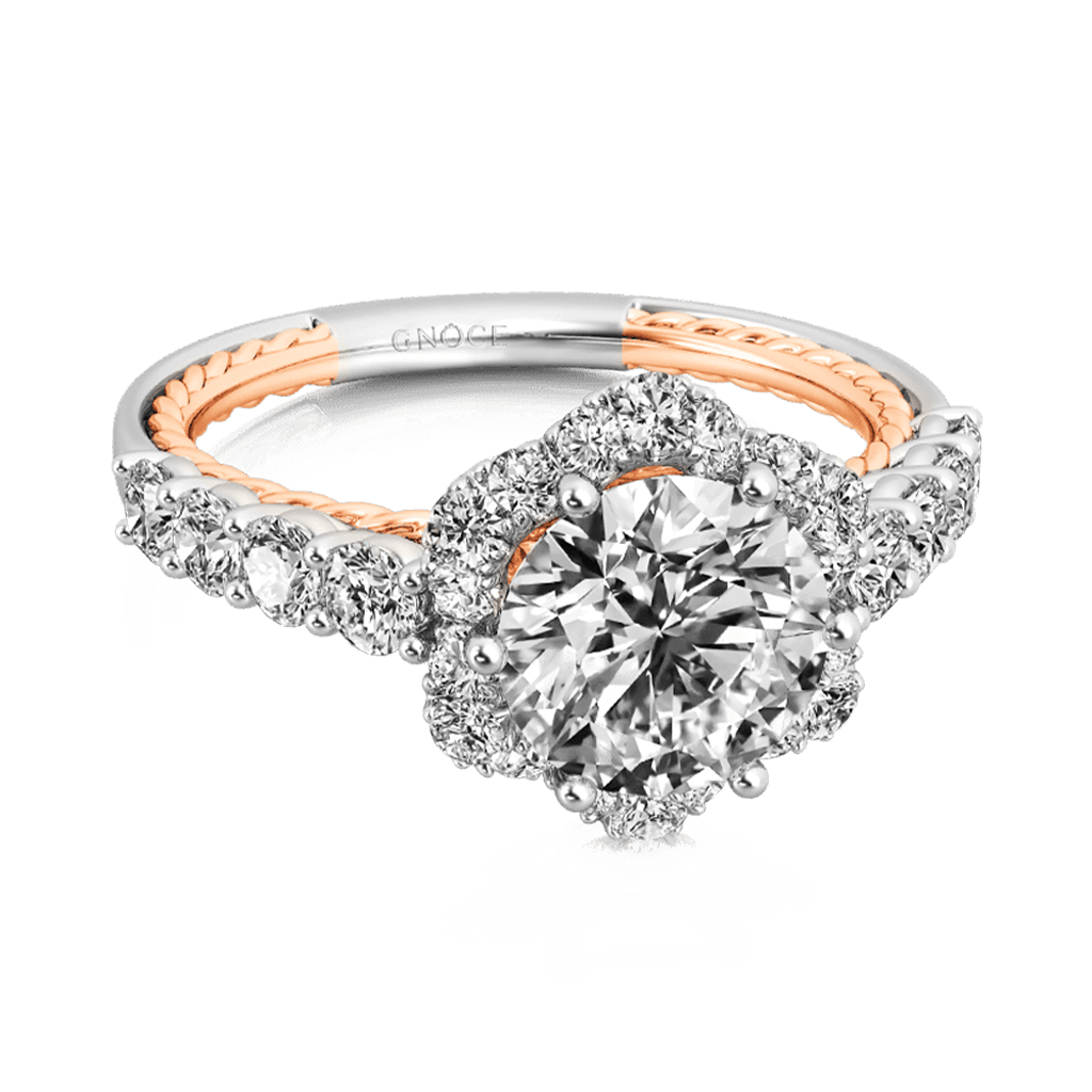 Round Cut Cluster Engagement Ring image number 3