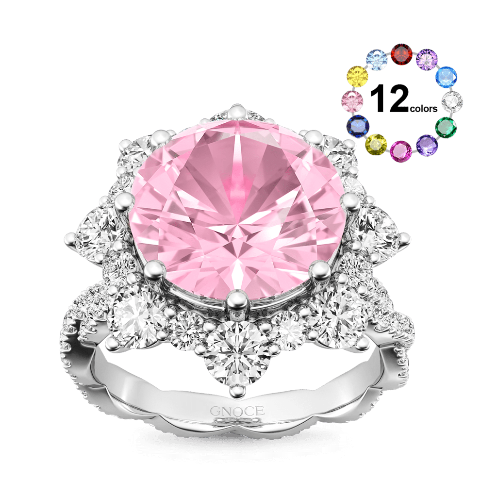 Round-cut Cluster Halo Ring image number 0
