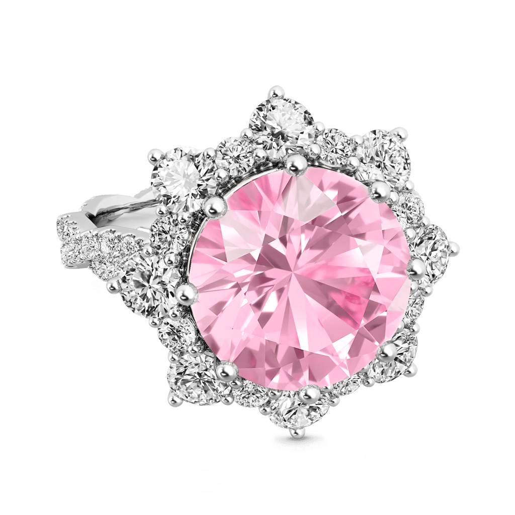 Round-cut Cluster Halo Ring image number 1