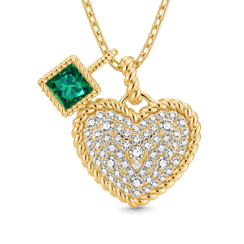 Emerald Princess Twisted Rope Necklace image number 0