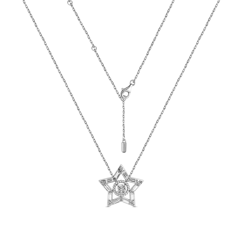 Shiny Five-pointed Star Necklace image number 1