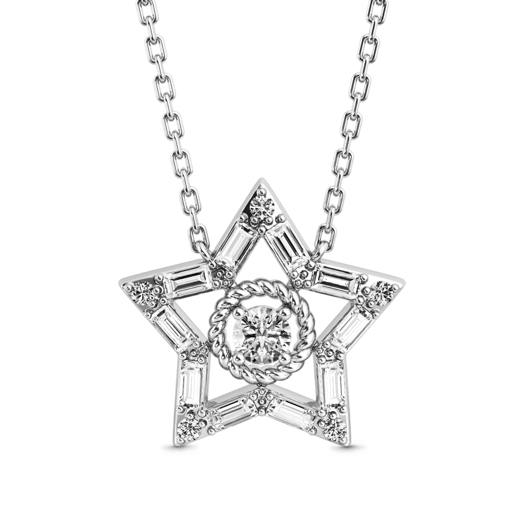 Shiny Five-pointed Star Necklace image number 0