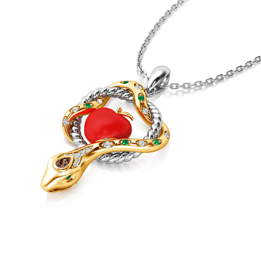 Serpent and Forbidden Fruit Necklace image number 3
