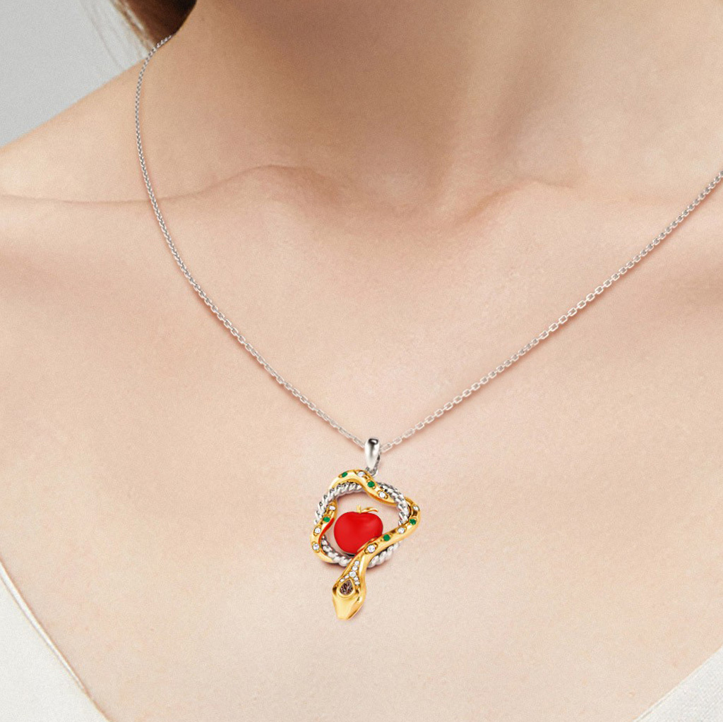 Serpent and Forbidden Fruit Necklace image number 5
