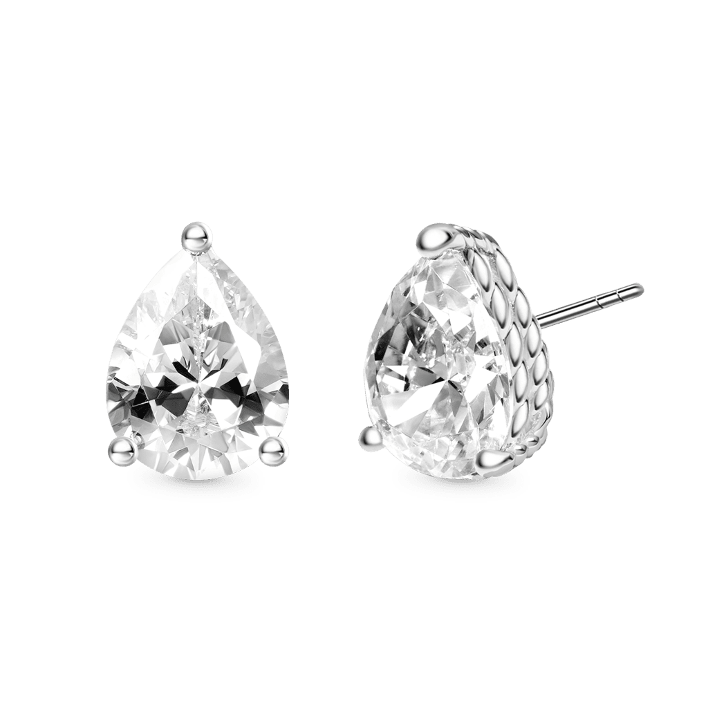 Pear Cut Twisted Rope Studs Earrings image number 0