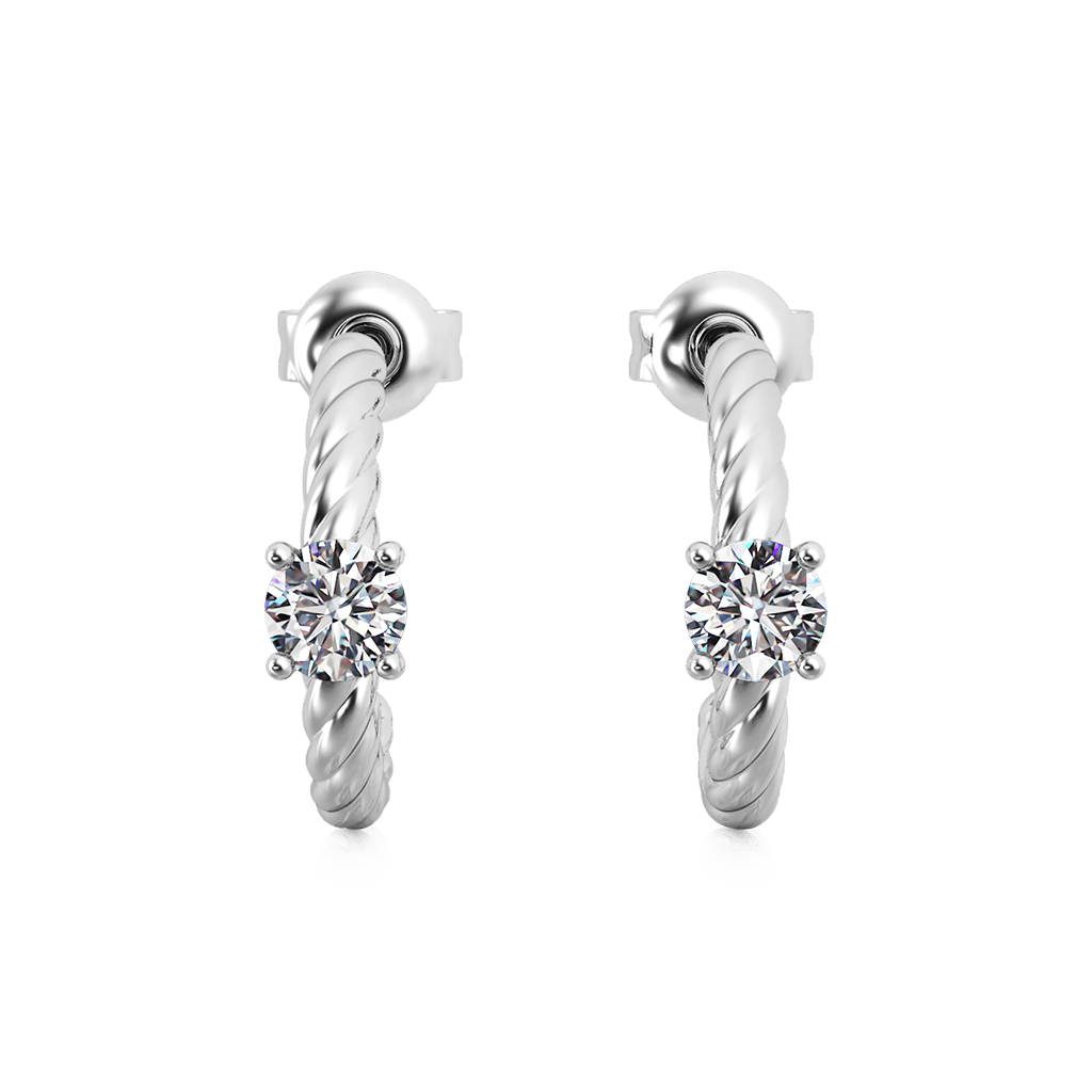 Twisted C-hoop Earrings image number 0