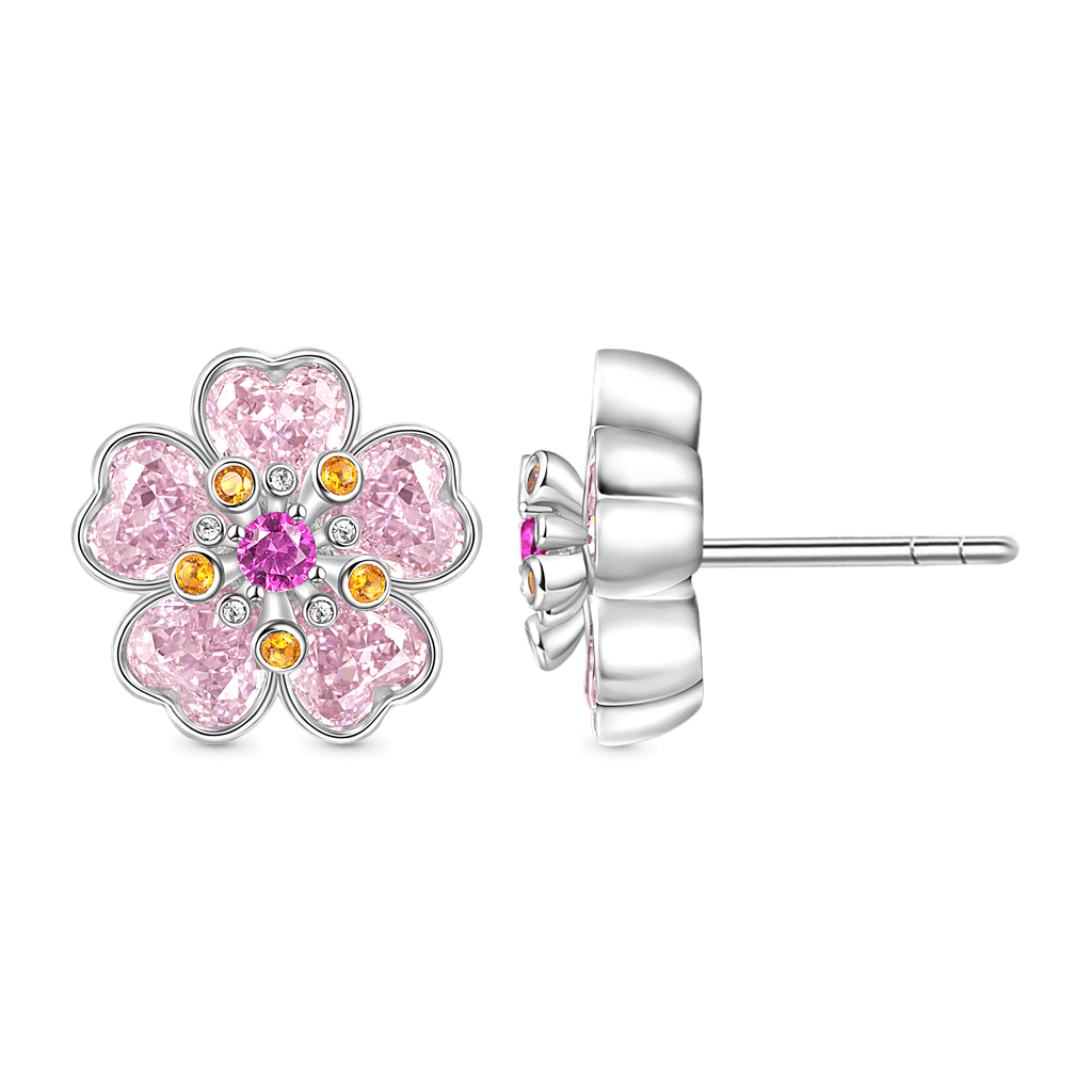 Cherry Blossoms Stud Earrings image number 2