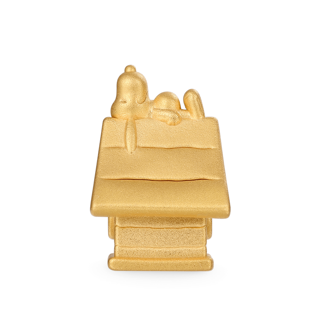 18k Gold Snoopy Doghouse Charm image number 0