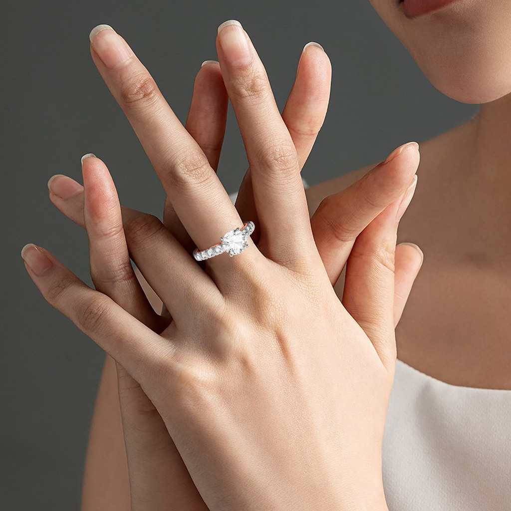 Cable Pave Hola Engagement Ring image number 6