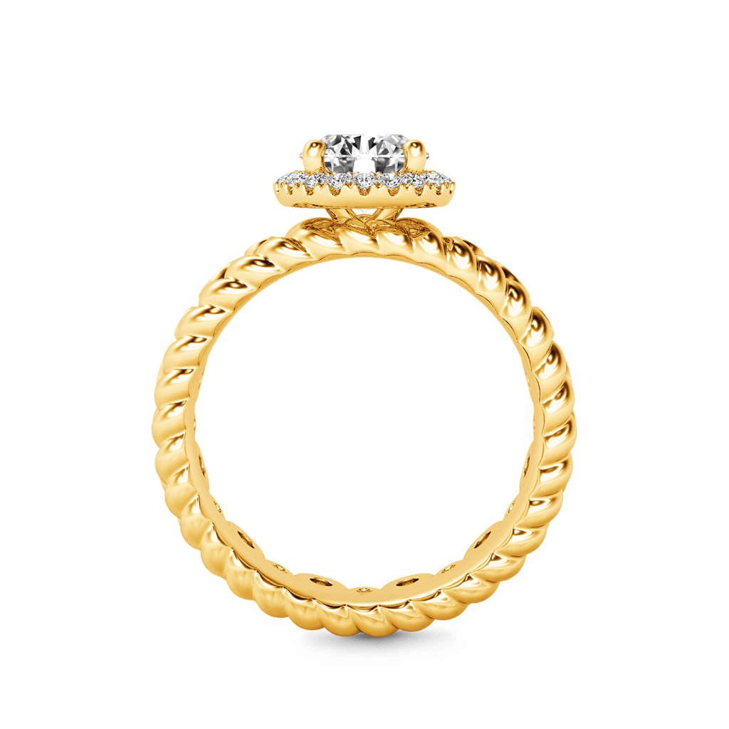 Round Cut Halo Crown Engagement Ring image number 1