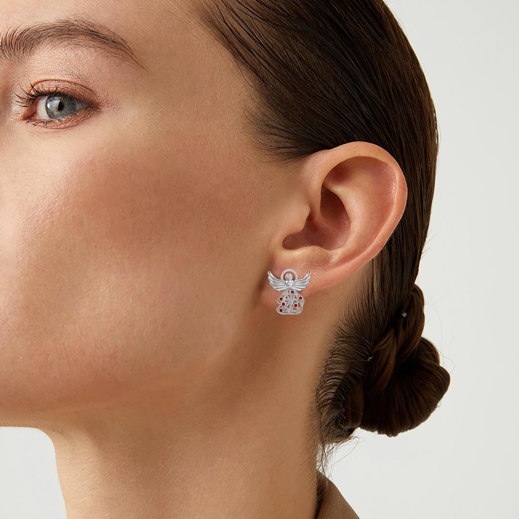 Guardian Angel Birthstone Earrings image number 3