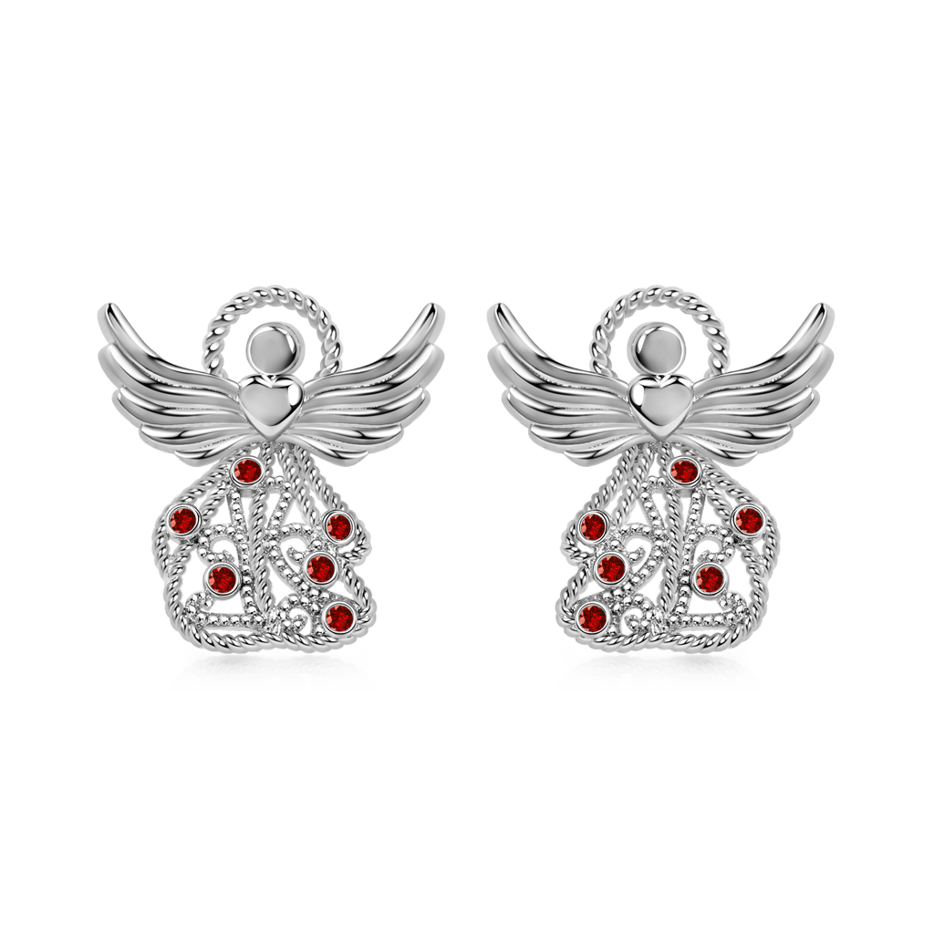 Guardian Angel Birthstone Earrings image number 1