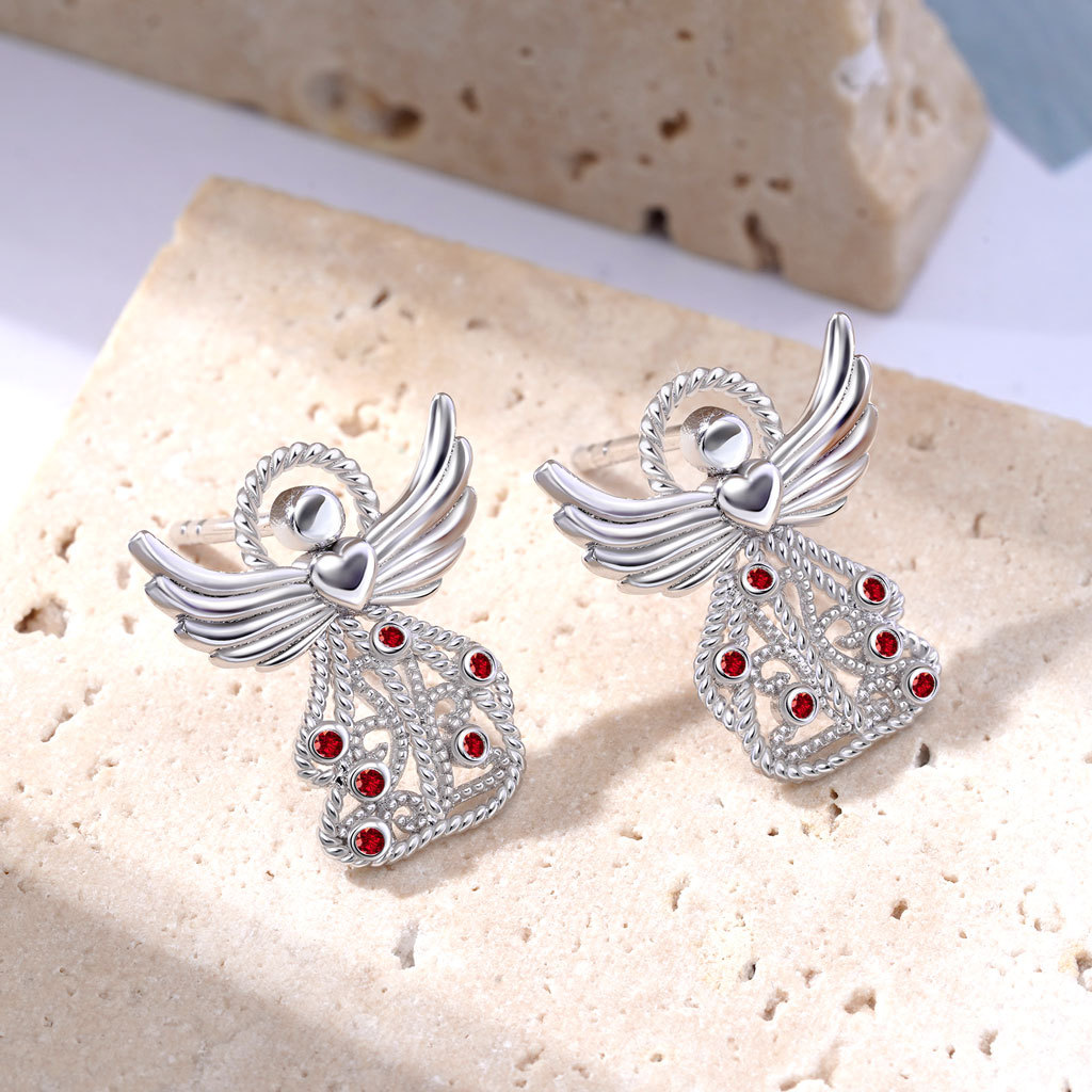 Guardian Angel Birthstone Earrings image number 2
