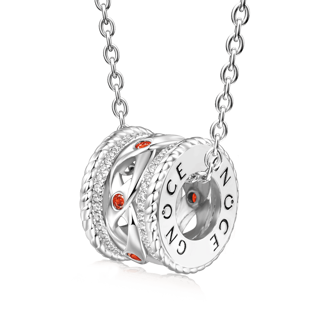 Elegant Crossover Drum Necklace image number 0