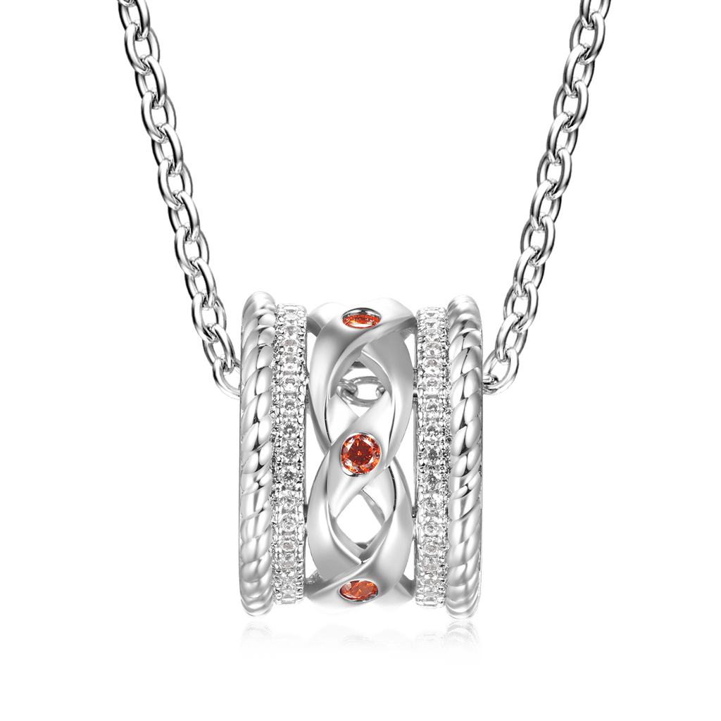 Elegant Crossover Drum Necklace image number 1