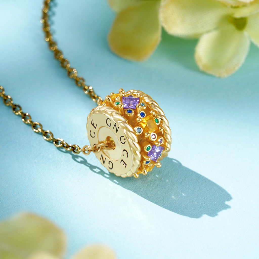 "Sunny Day" Drum Pendant Necklace image number 2