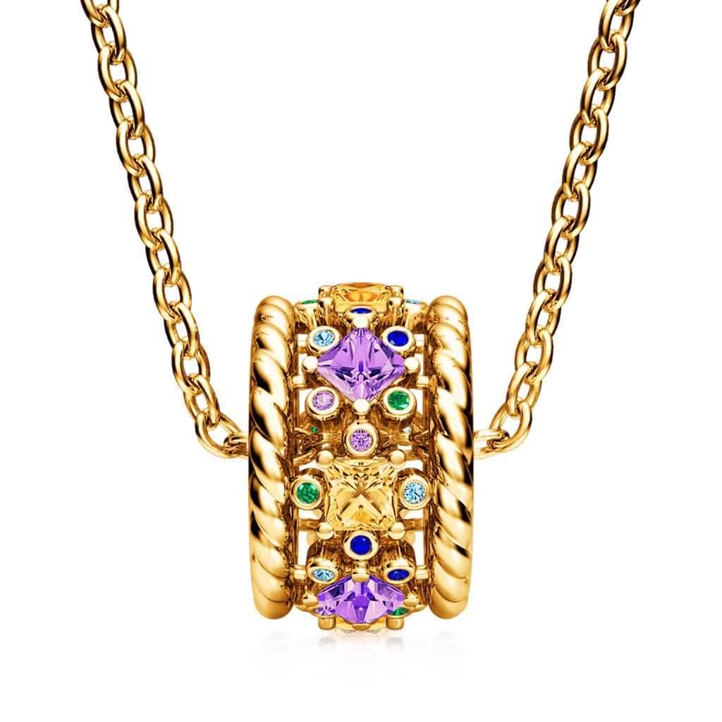 "Sunny Day" Drum Pendant Necklace image number 1