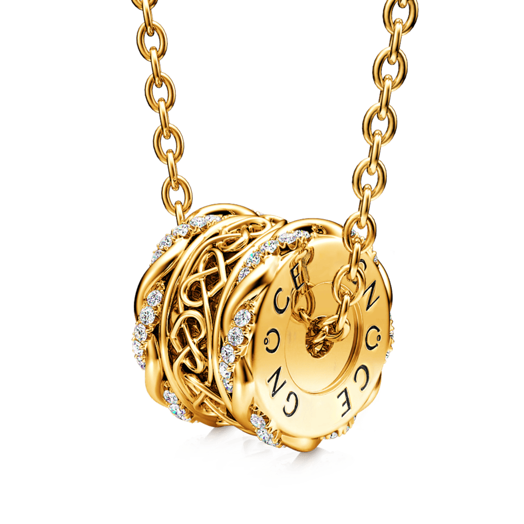 Romantic Heart Infinity Drum Necklace image number 0