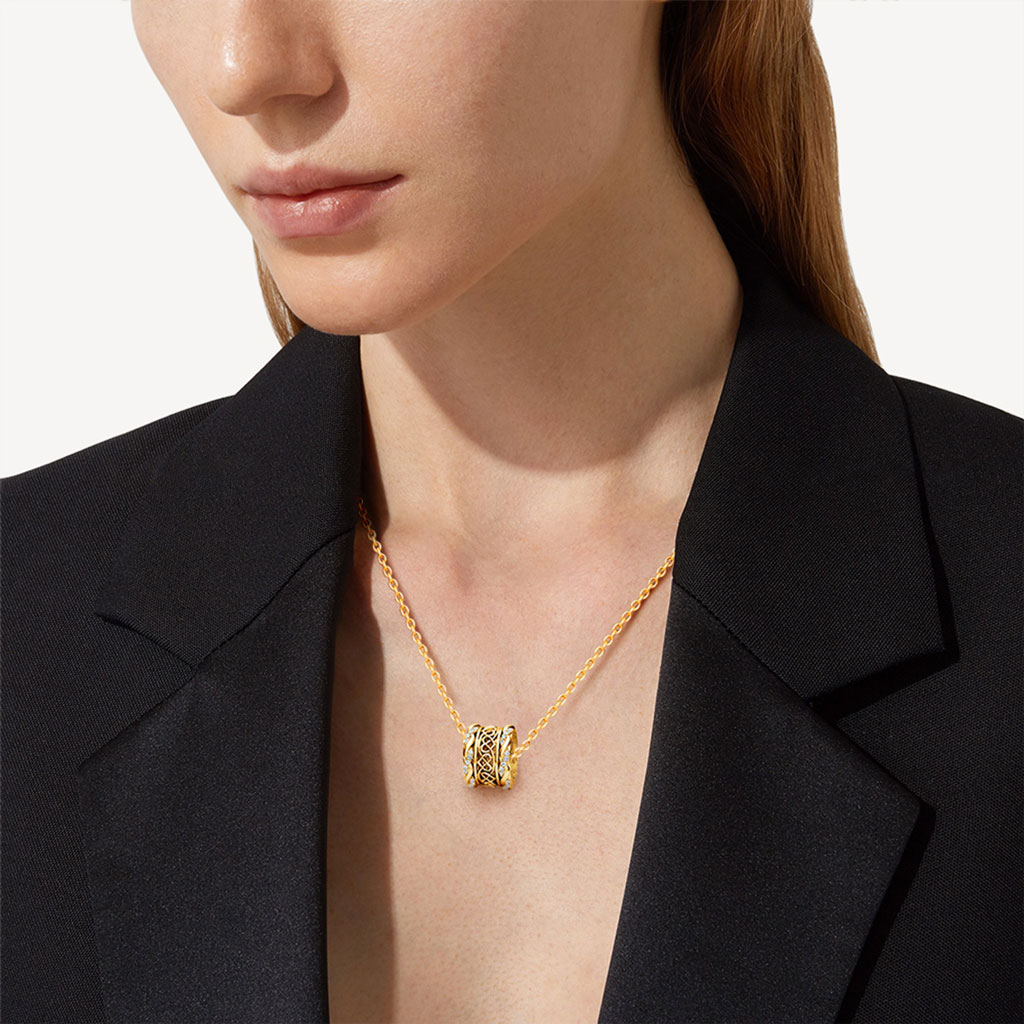 Romantic Heart Infinity Drum Necklace image number 2