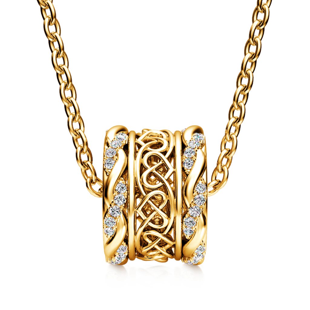 Romantic Heart Infinity Drum Necklace image number 1