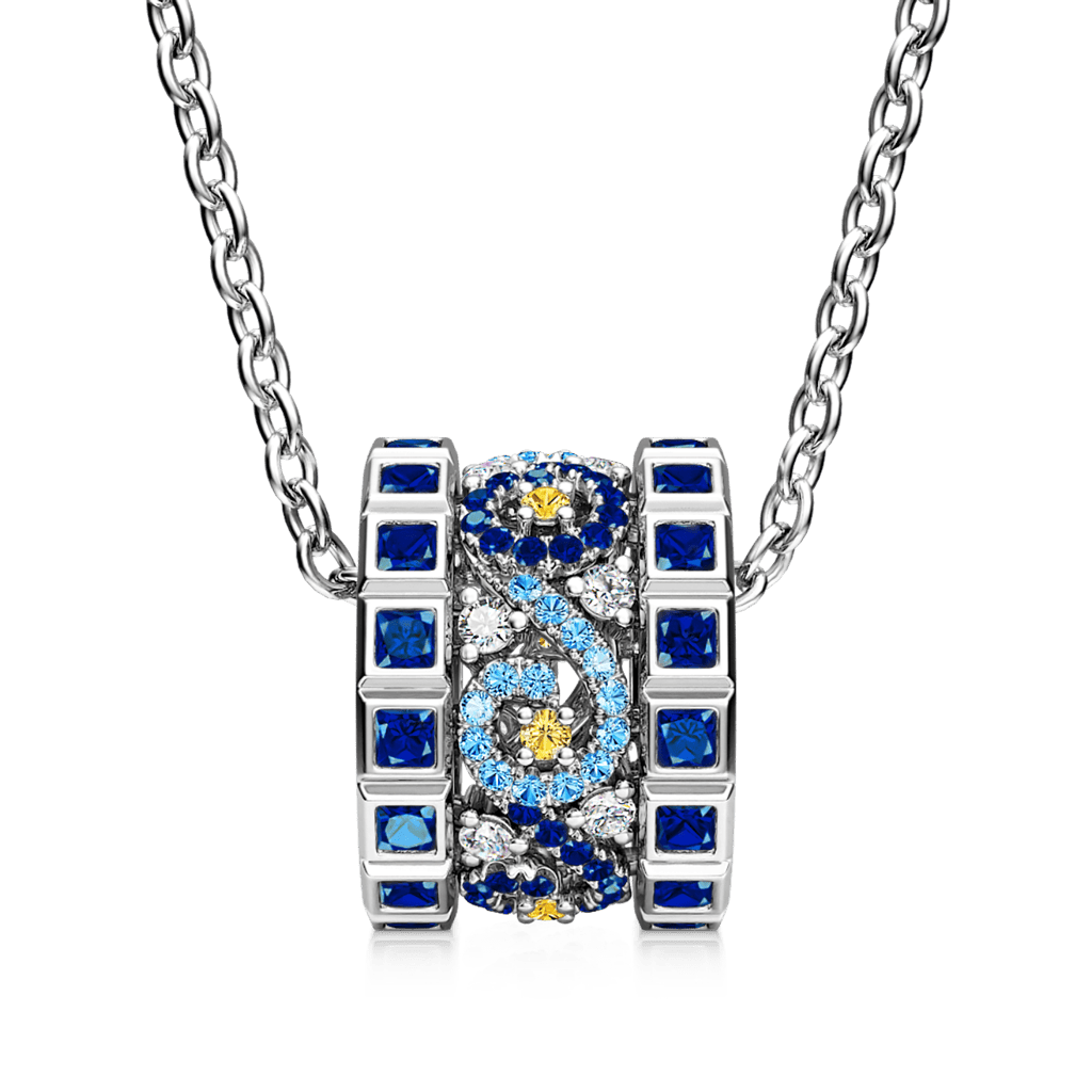 Starry Night Drum Pendant Necklace image number 1